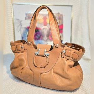 Salvatore Ferragamo Tan Leather Bag